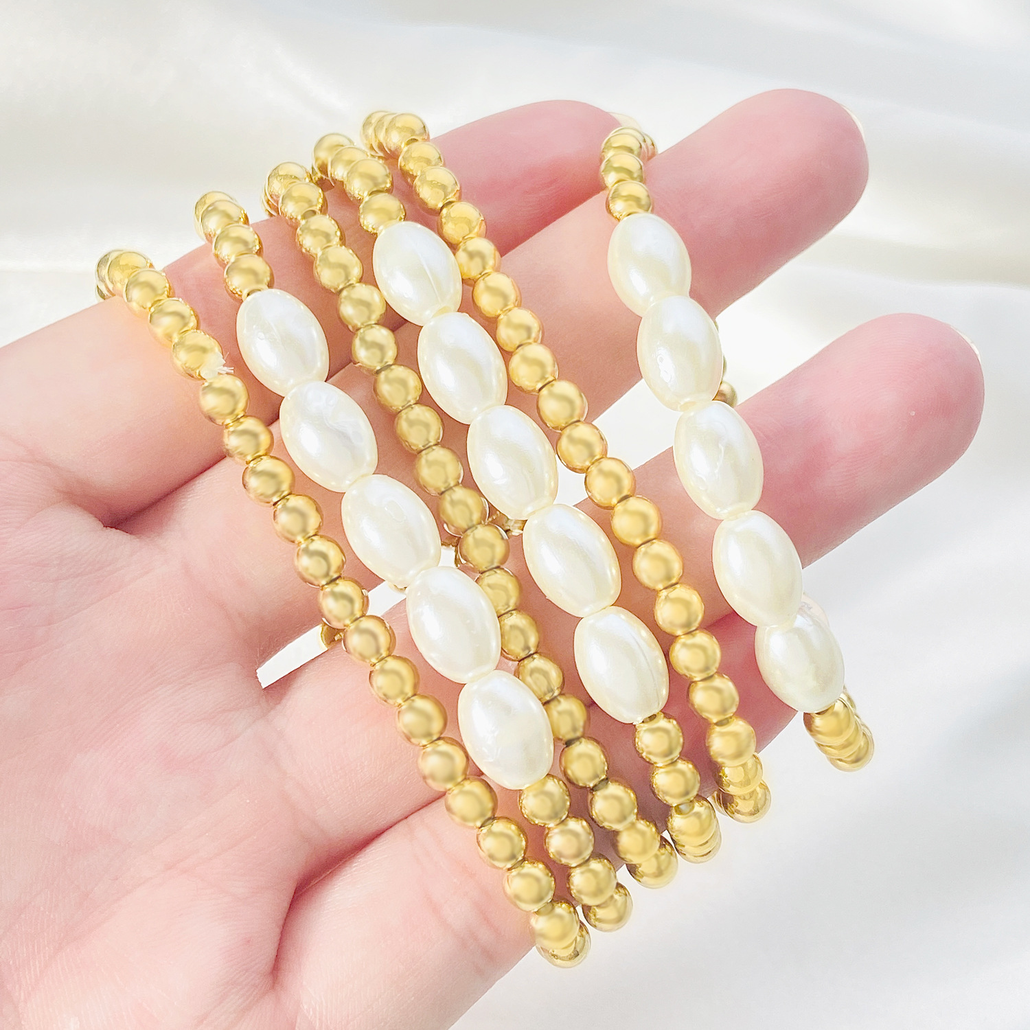 Tropical Round 14k Gold Plated Alloy Wholesale Bracelets display picture 2