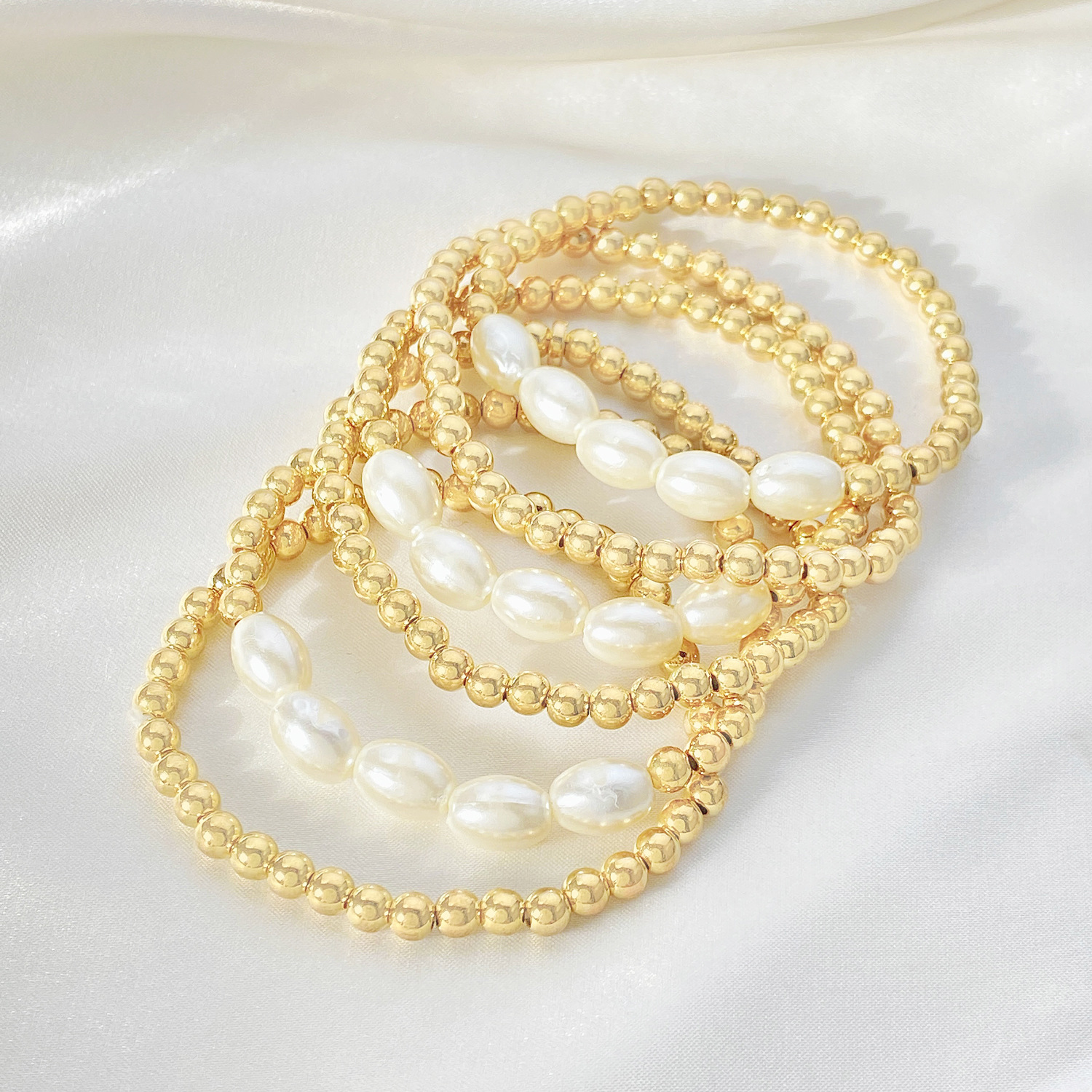 Tropical Round 14k Gold Plated Alloy Wholesale Bracelets display picture 3