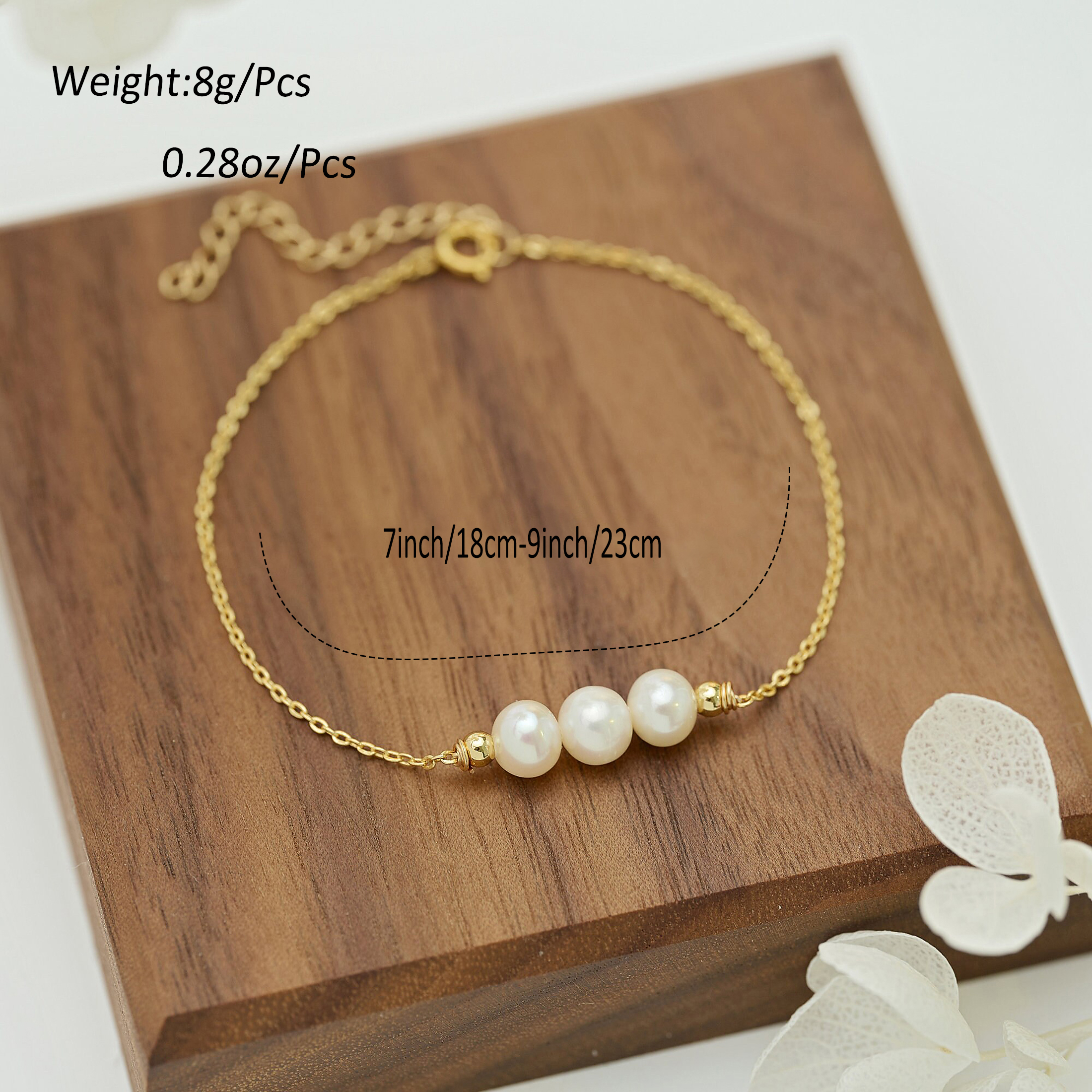 Simple Style Irregular Freshwater Pearl Copper Patchwork Plating 18k Gold Plated Bracelets display picture 1