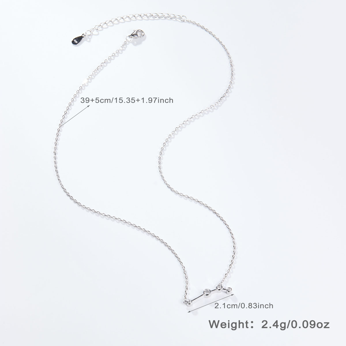 Style Simple Constellation Argent Sterling Placage Incruster Zircon Or Blanc Plaqué Pendentif display picture 8