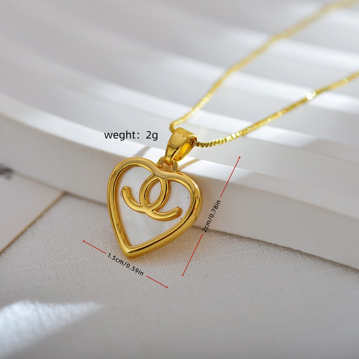 Simple Style Heart Shape Copper Zircon Pendant Necklace In Bulk display picture 1