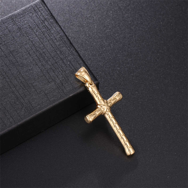 Punk Streetwear Cross Stainless Steel Pendant Necklace display picture 5