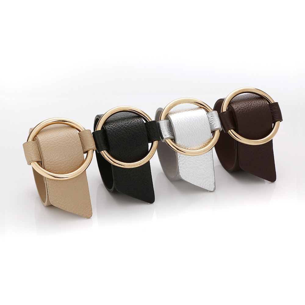 Elegant Lady Solid Color Pu Leather Wholesale Bangle display picture 4
