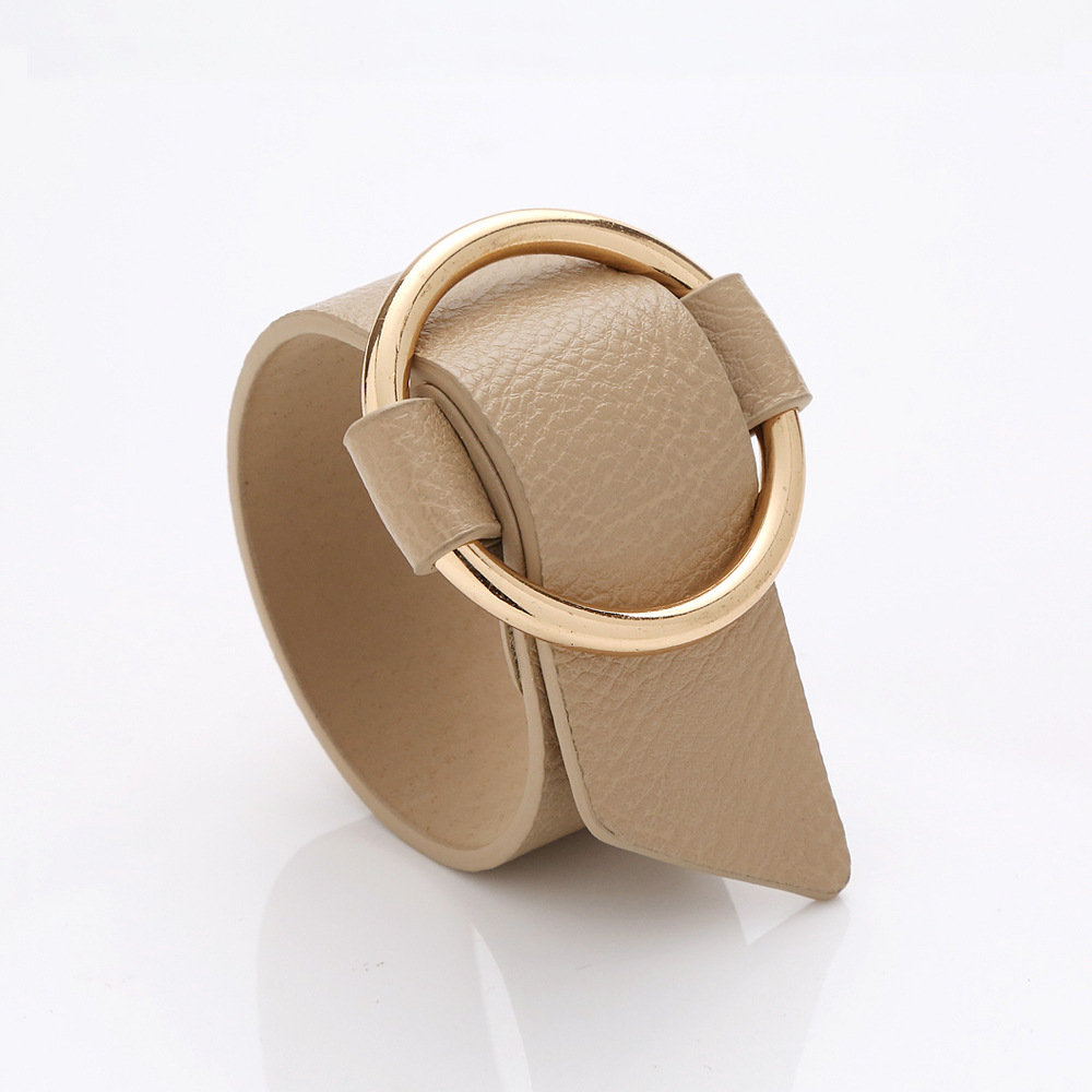 Elegant Lady Solid Color Pu Leather Wholesale Bangle display picture 7