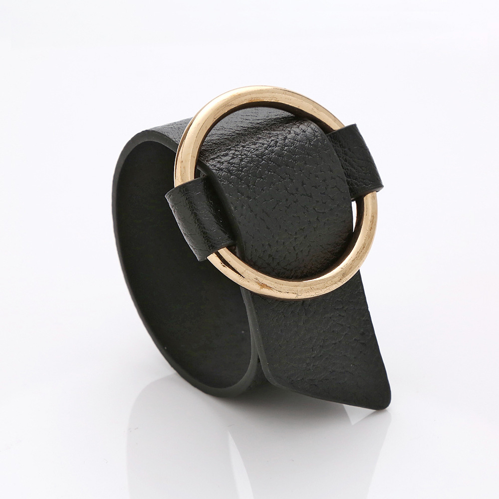 Elegant Lady Solid Color Pu Leather Wholesale Bangle display picture 8