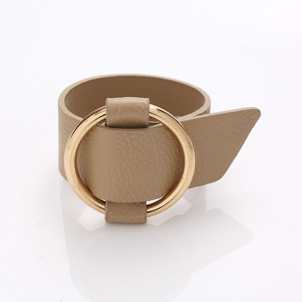 Elegant Lady Solid Color Pu Leather Wholesale Bangle display picture 11