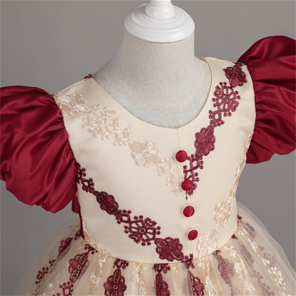 Prinzessin Süß Farbblock Polyester Mädchen Kleider display picture 4