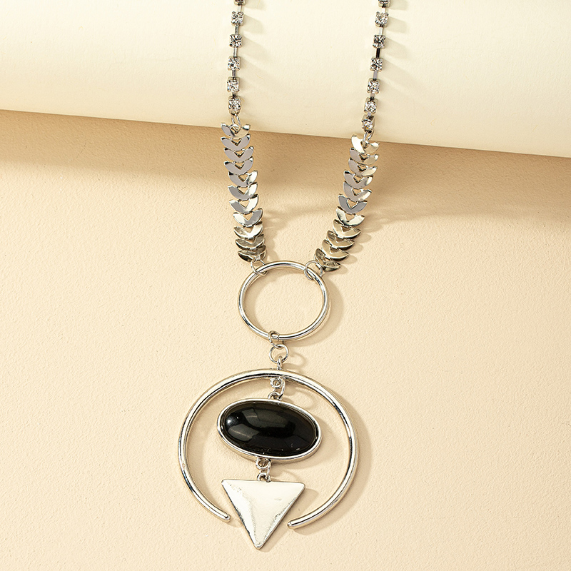 Hip Hop Rétro Style Cool Triangle Rond Ovale Alliage Placage Femmes Pendentif display picture 1