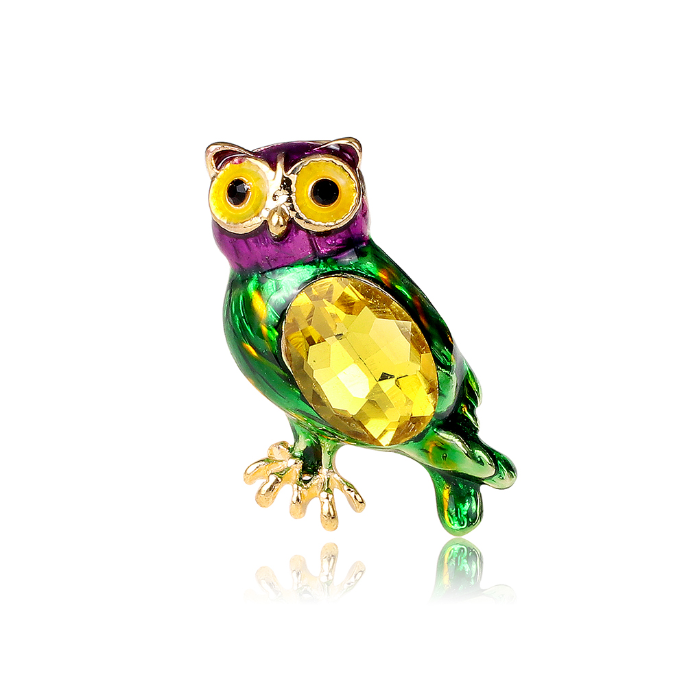 Élégant Dame Hibou Alliage Incruster Strass Verre Femmes Broches display picture 2
