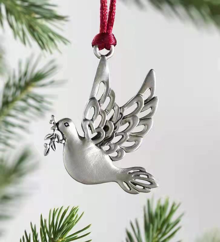 Christmas Tree Ornament Christmas Metal Snowman Pendant display picture 3