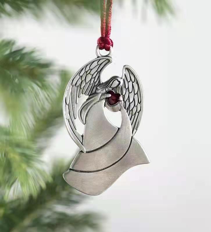 Ornement D'arbre De Noël, Pendentif Bonhomme De Neige En Métal display picture 2