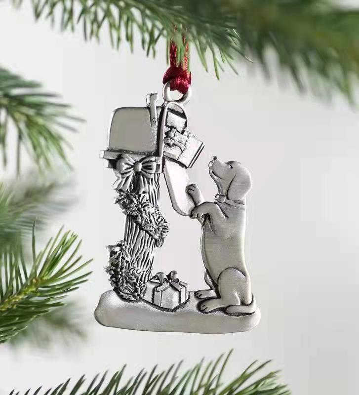 Ornement D'arbre De Noël, Pendentif Bonhomme De Neige En Métal display picture 11
