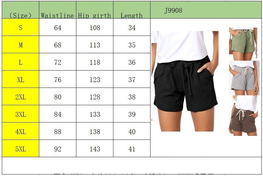 Women's Daily Casual Solid Color Shorts Button Shorts display picture 5