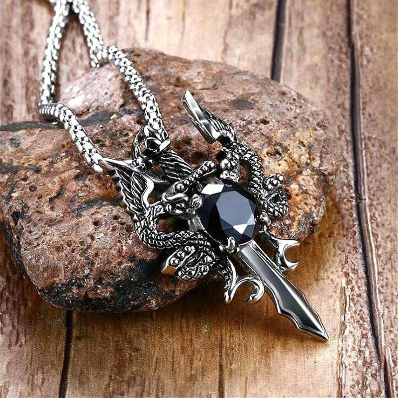 Punk Streetwear Dragon 201 Stainless Steel Alloy Plating Inlay Glass Unisex display picture 5