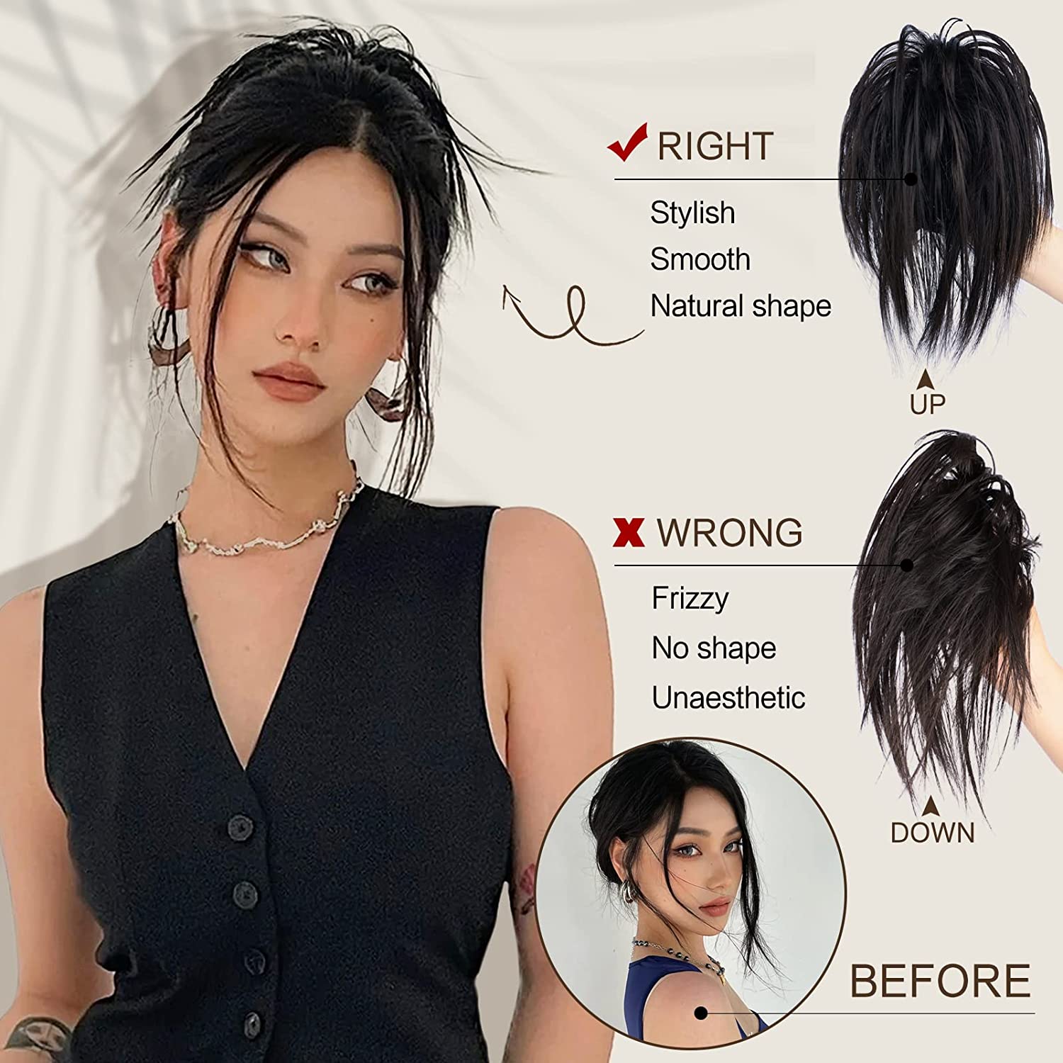 Women's Sweet Party Chemical Fiber High Temperature Wire Ponytail Wigs display picture 4