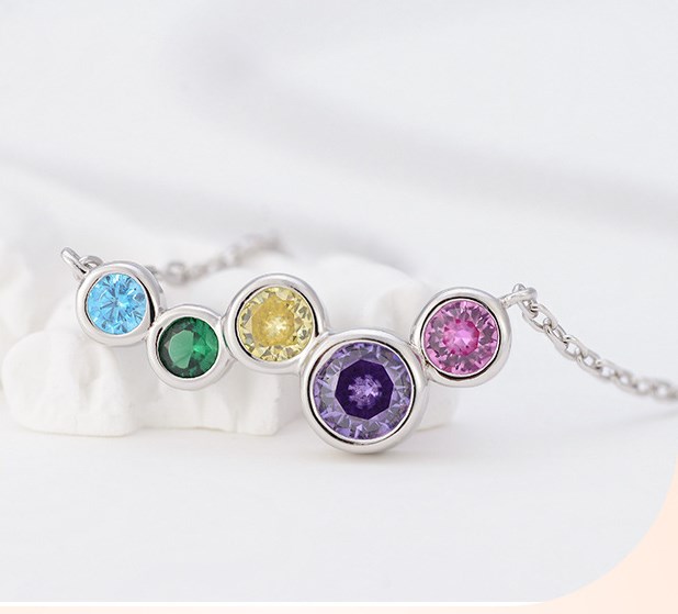 Lady Korean Style Geometric Sterling Silver Plating Inlay Zircon Necklace display picture 1