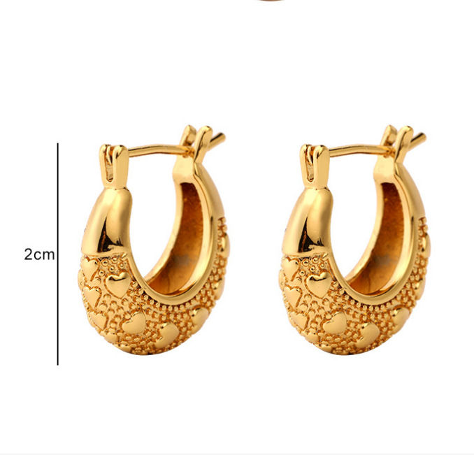 1 Paire Style Simple Style Classique Forme C Placage Acier Au Titane Des Boucles D'oreilles display picture 6