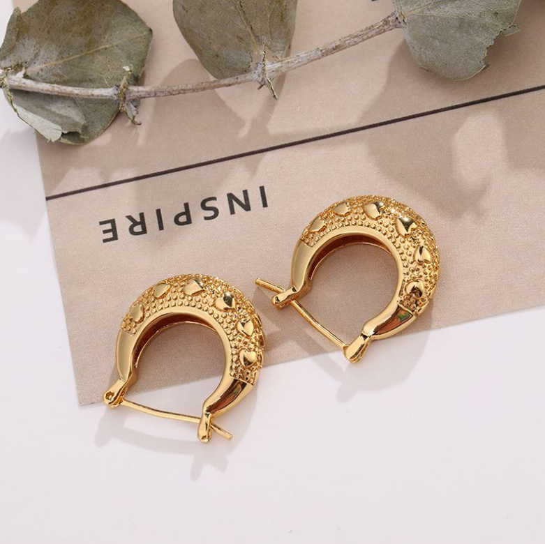 1 Pair Simple Style Classic Style C Shape Plating Titanium Steel Earrings display picture 3