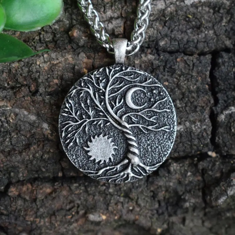 Vintage Style Sun Tree Alloy Iron Plating Unisex Pendant Necklace display picture 3