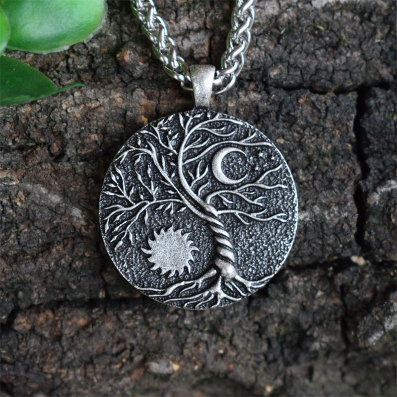 Vintage Style Sun Tree Alloy Iron Plating Unisex Pendant Necklace display picture 4