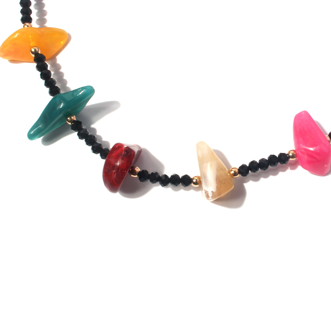 Retro Irregular Plastic/resin Beaded Women's Necklace display picture 2