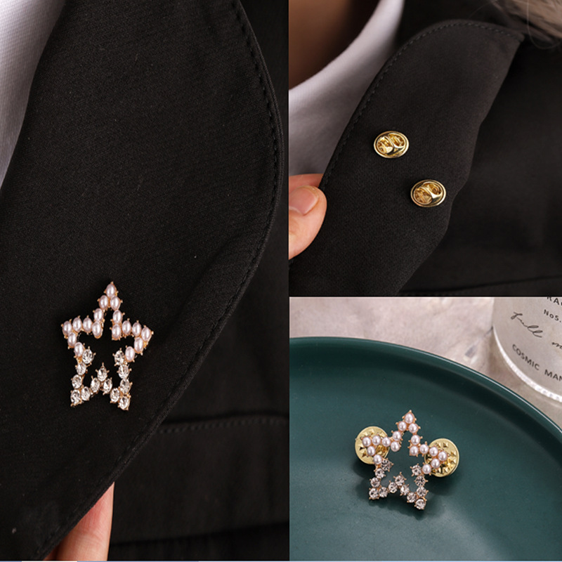 Simple Style Star Imitation Pearl Alloy Inlay Rhinestones Women's Brooches display picture 1