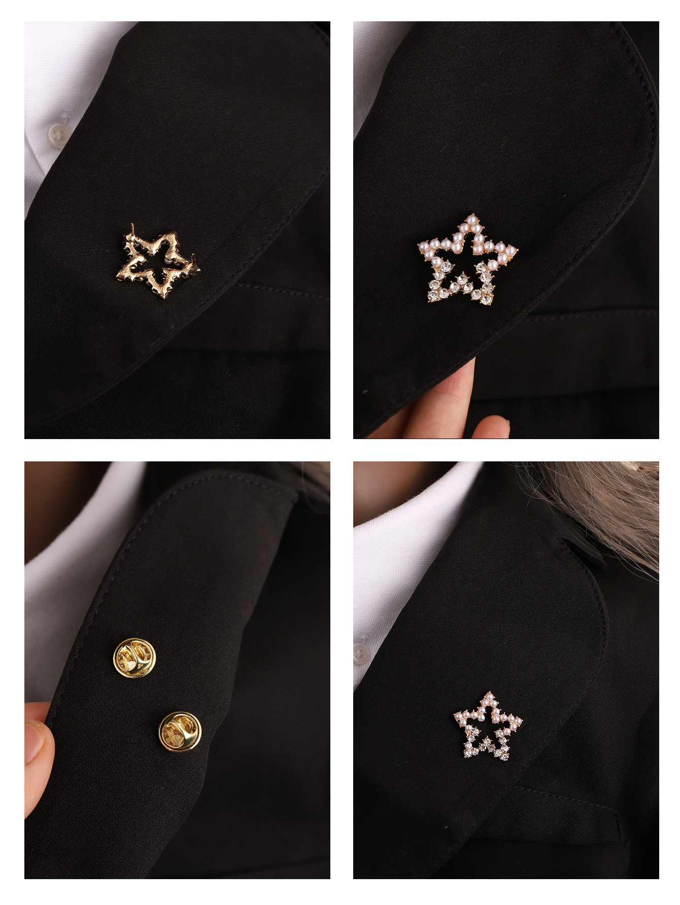 Simple Style Star Imitation Pearl Alloy Inlay Rhinestones Women's Brooches display picture 2