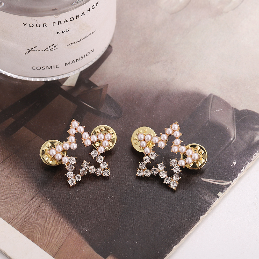 Simple Style Star Imitation Pearl Alloy Inlay Rhinestones Women's Brooches display picture 6
