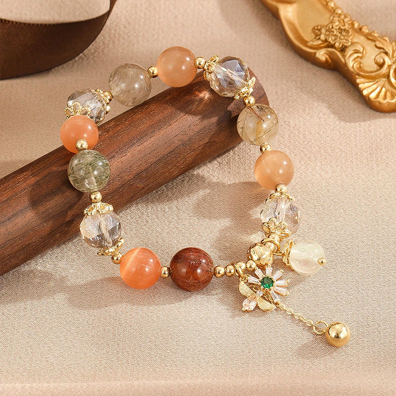 Simple Style Flower Copper Beaded Bracelets display picture 3