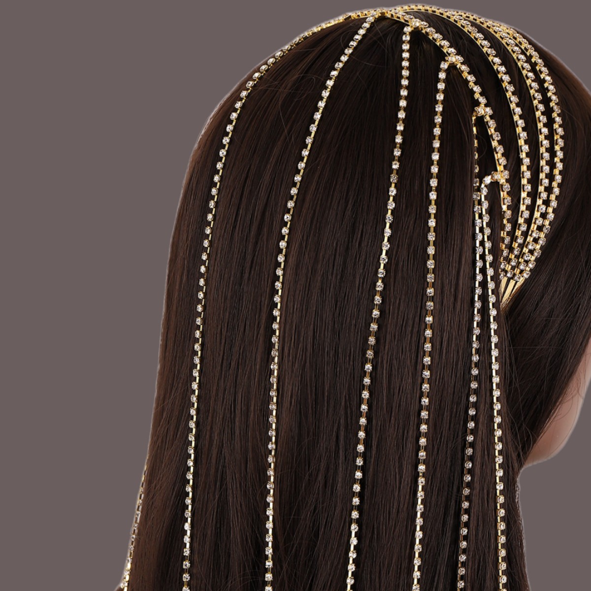 Novelty Solid Color Rhinestone Plating Hair Band display picture 4