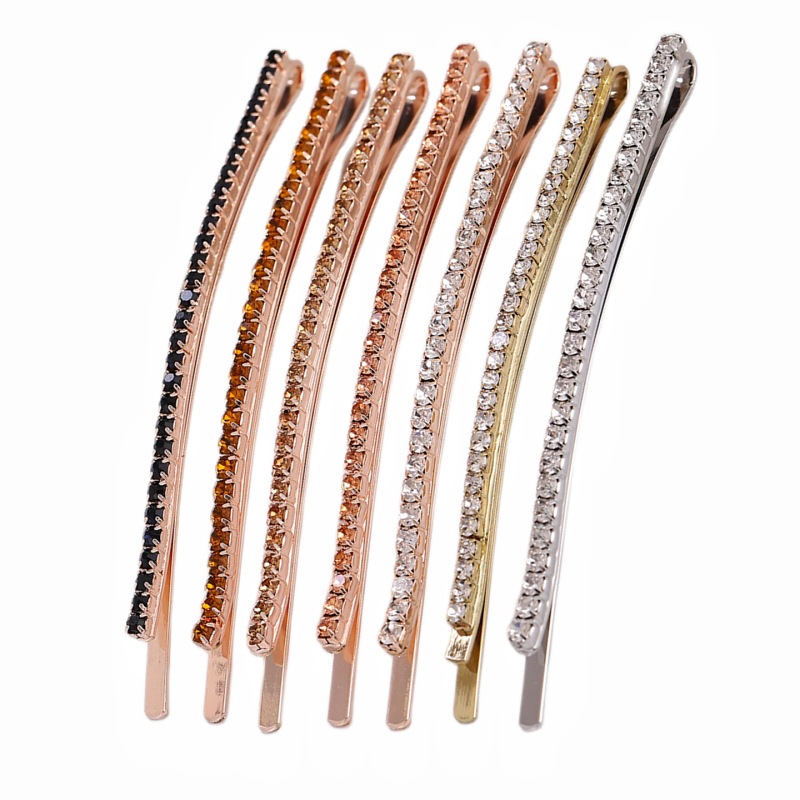 Casual Solid Color Rhinestone Plating Inlay Hair Clip display picture 2