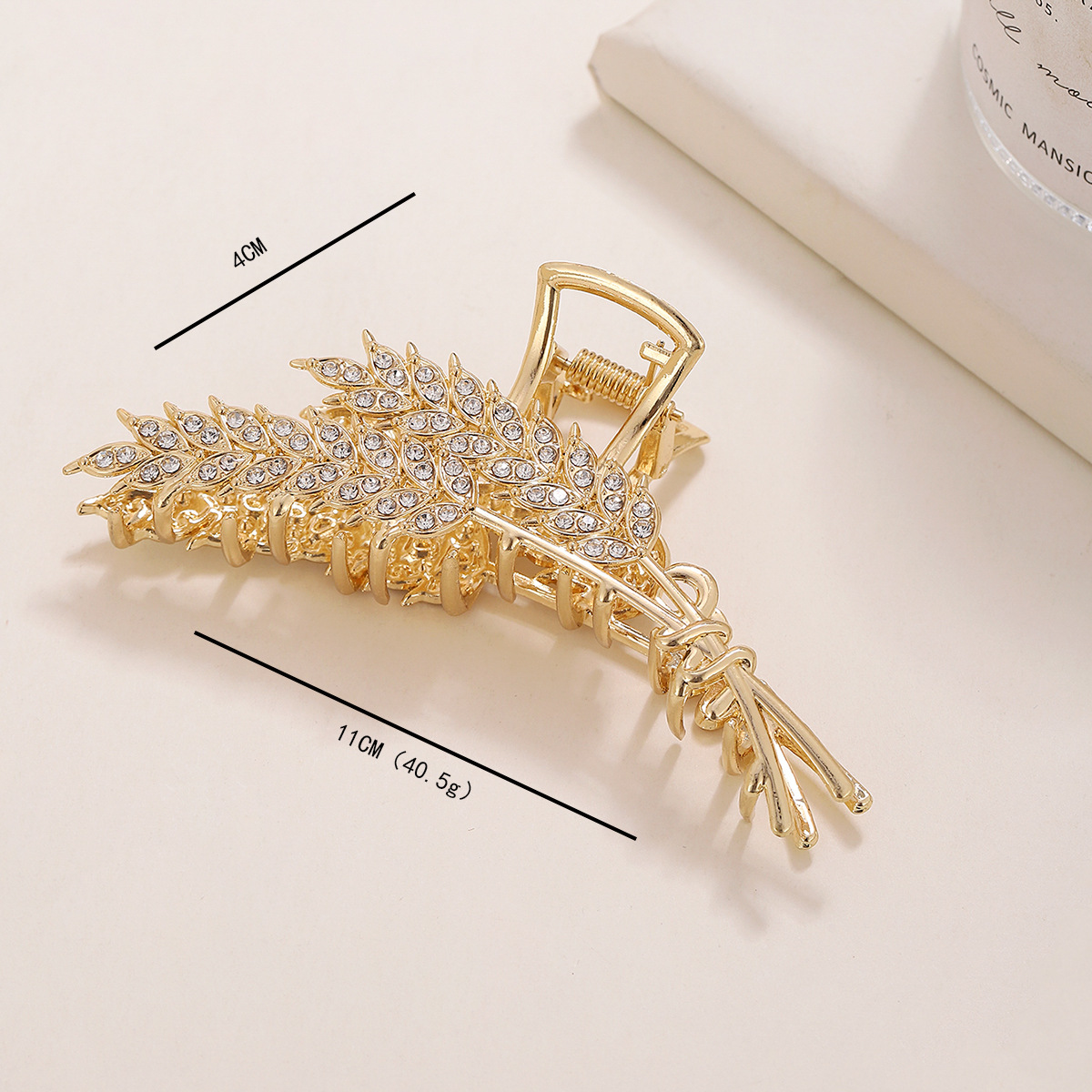 Lady Leaf Alloy Diamond Hair Claws display picture 1