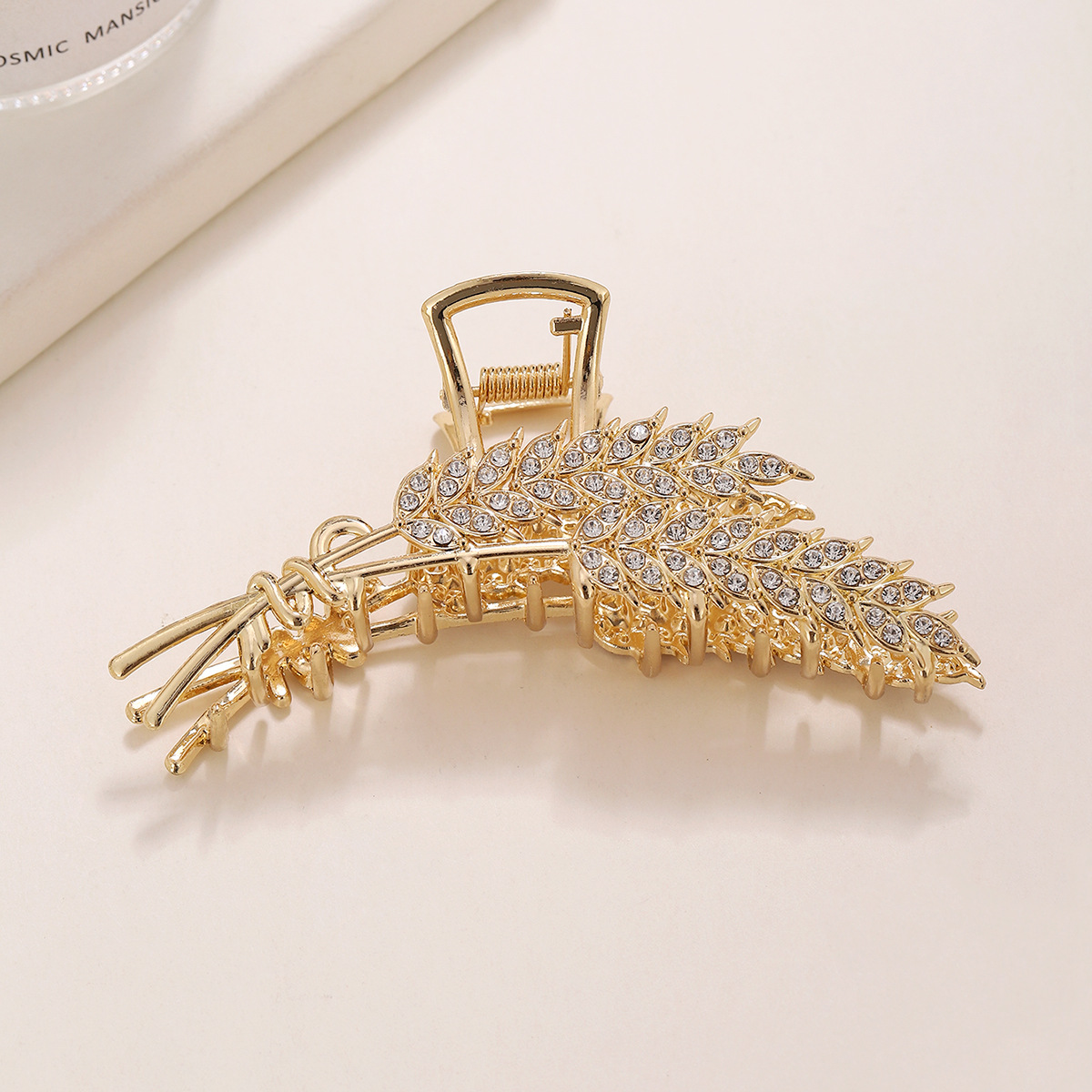 Lady Leaf Alloy Diamond Hair Claws display picture 4