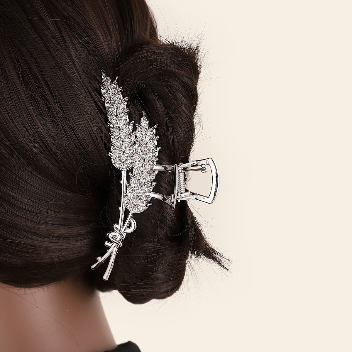 Lady Leaf Alloy Diamond Hair Claws display picture 9