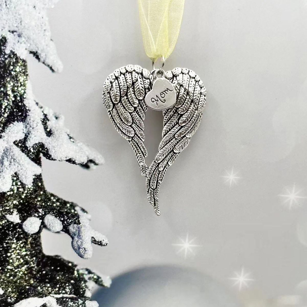 Christmas Christmas Heart Shape Wings Alloy Indoor Party Inside The Car Decorative Props display picture 10