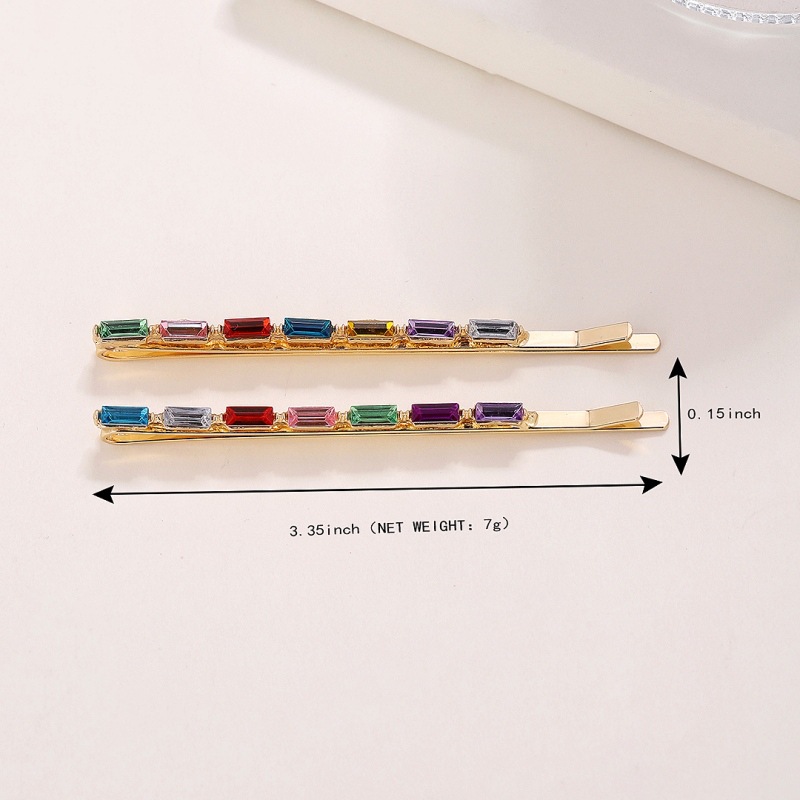 Simple Style Solid Color Rhinestone Plating Hair Clip display picture 2