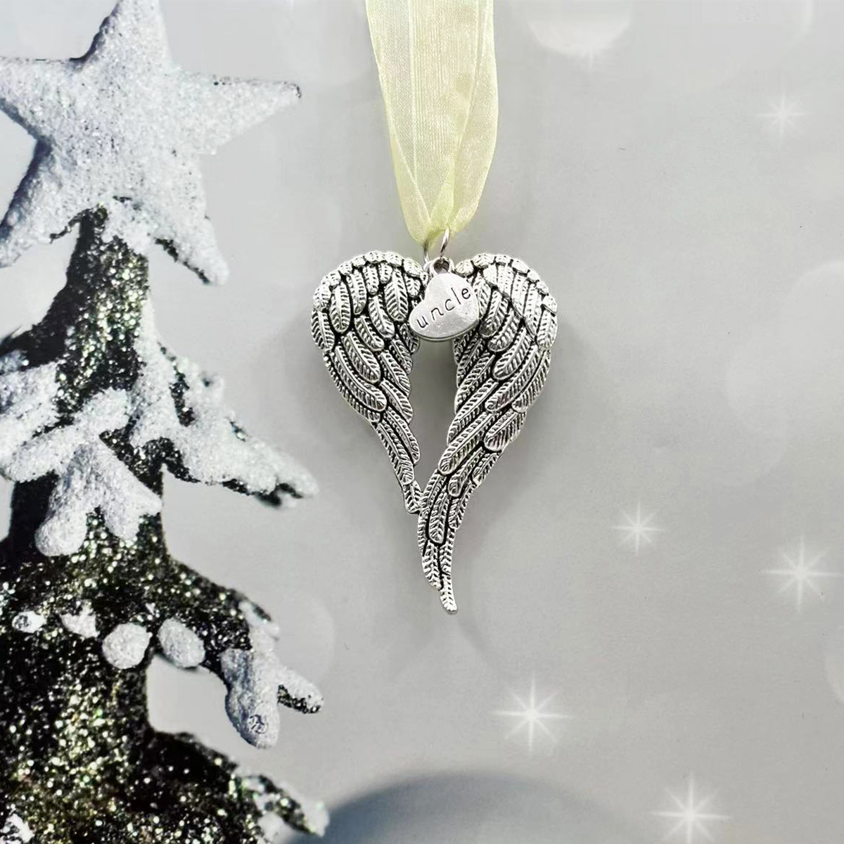 Christmas Christmas Heart Shape Wings Alloy Indoor Party Inside The Car Decorative Props display picture 6