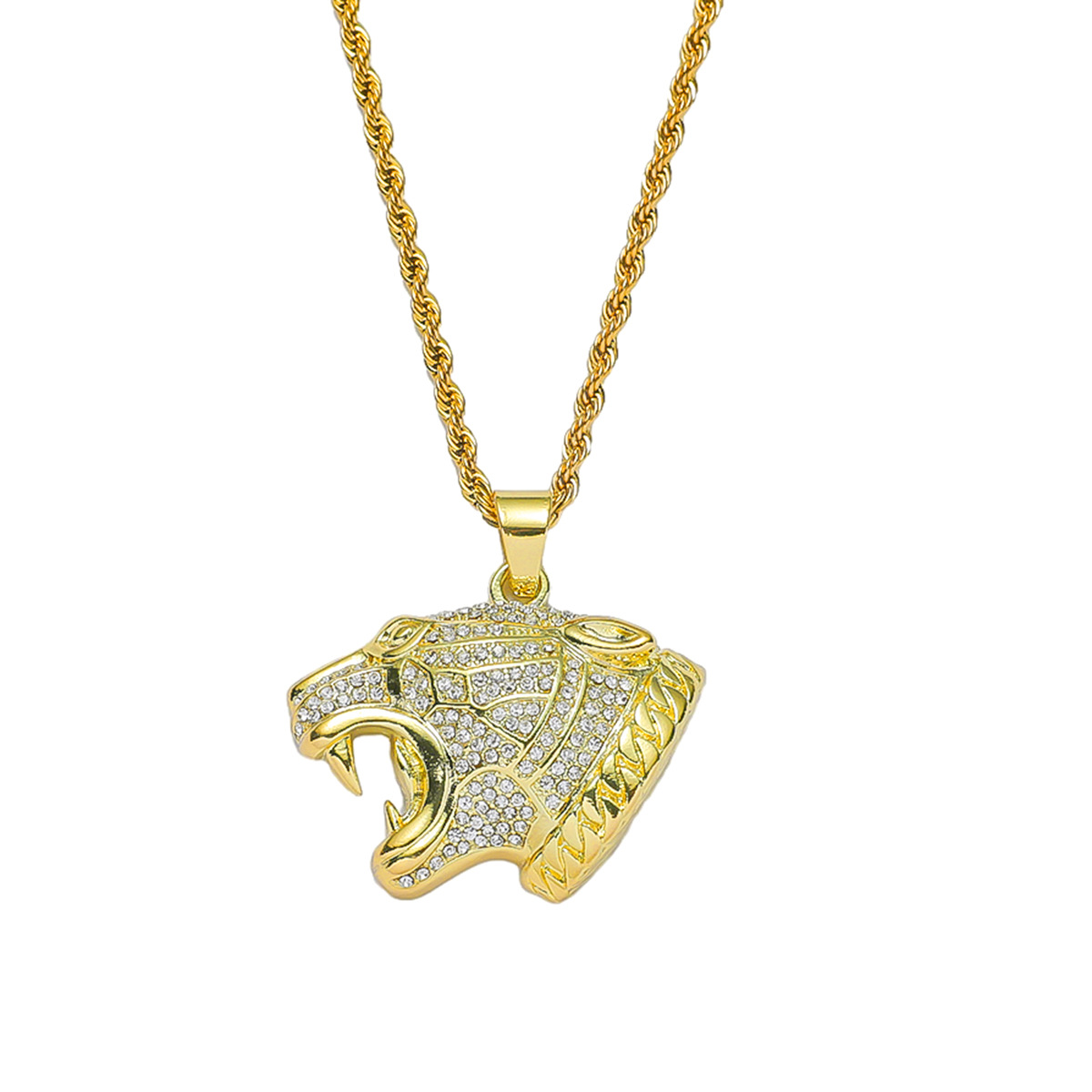 Hip Hop Animal Acier Inoxydable Alliage Incruster Strass Hommes Pendentif display picture 1
