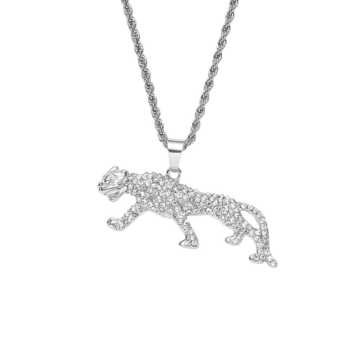 Hip-hop Animal Stainless Steel Alloy Inlay Rhinestones Unisex Pendant Necklace display picture 2