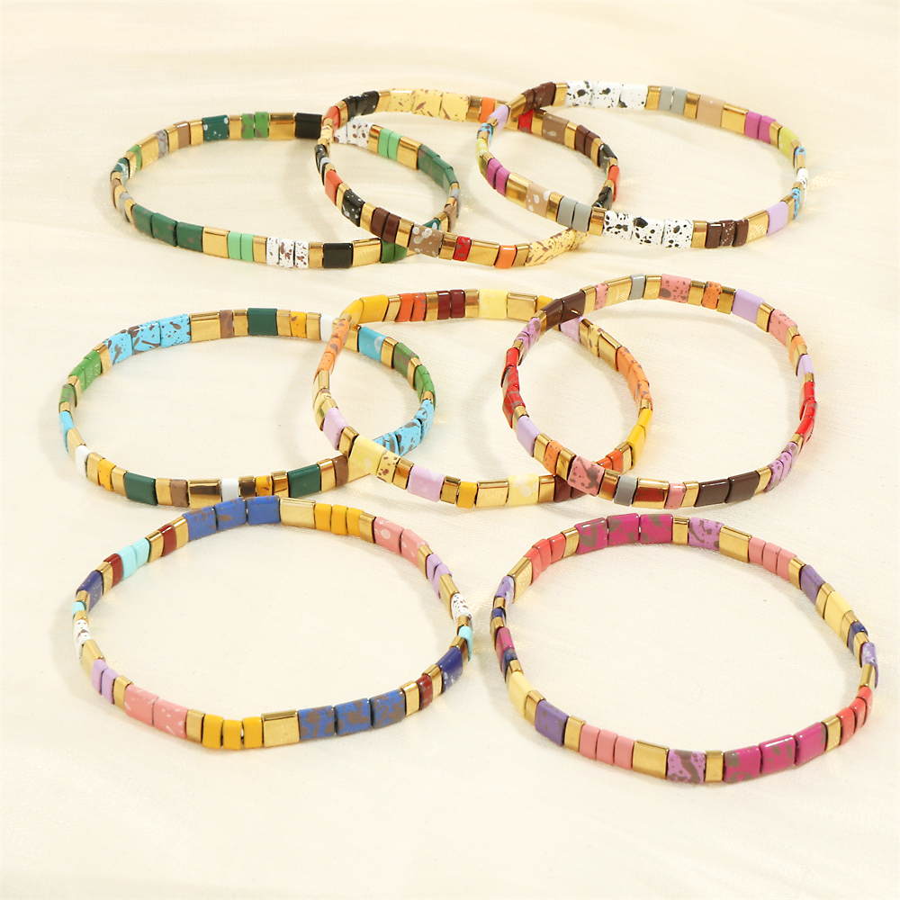 Bohemien Strand Quadrat Kupfer 18 Karat Vergoldet Armbänder In Masse display picture 8