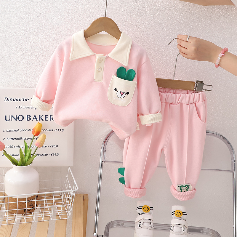 Casual Streetwear Animal Color Block Cotton Girls Clothing Sets display picture 12