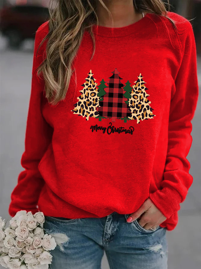 Femmes Sweat À Capuche Manche Longue Hoodies Et Pulls Molletonnés Impression Décontractée Sapin De Noël Lettre display picture 9