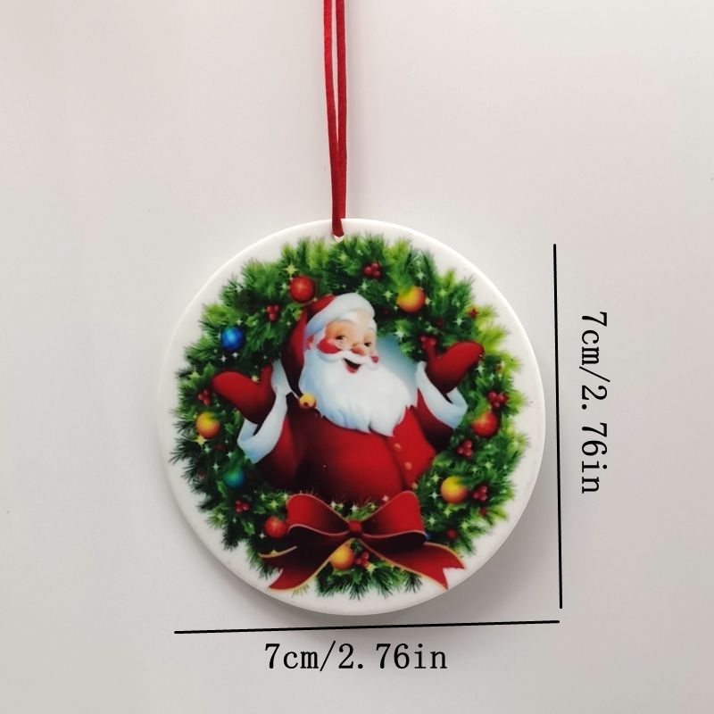 Noël Noël Rond Père Noël Couronne Arylique Intérieur Fête À L'intérieur De La Voiture Accessoires Décoratifs display picture 4