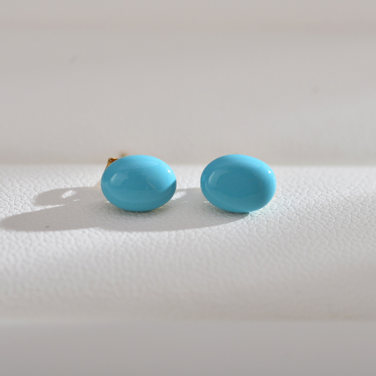 1 Pair Simple Style Solid Color Enamel Freshwater Pearl Ear Studs display picture 3