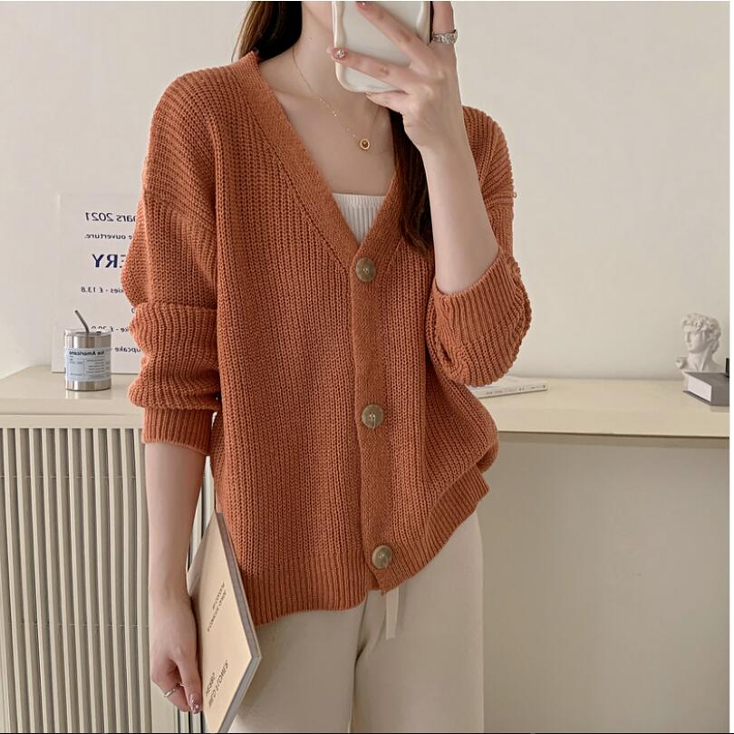 Women's Cardigan Long Sleeve Sweaters & Cardigans Casual Solid Color display picture 1