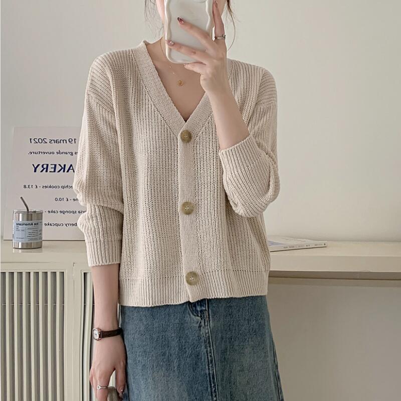 Women's Cardigan Long Sleeve Sweaters & Cardigans Casual Solid Color display picture 2