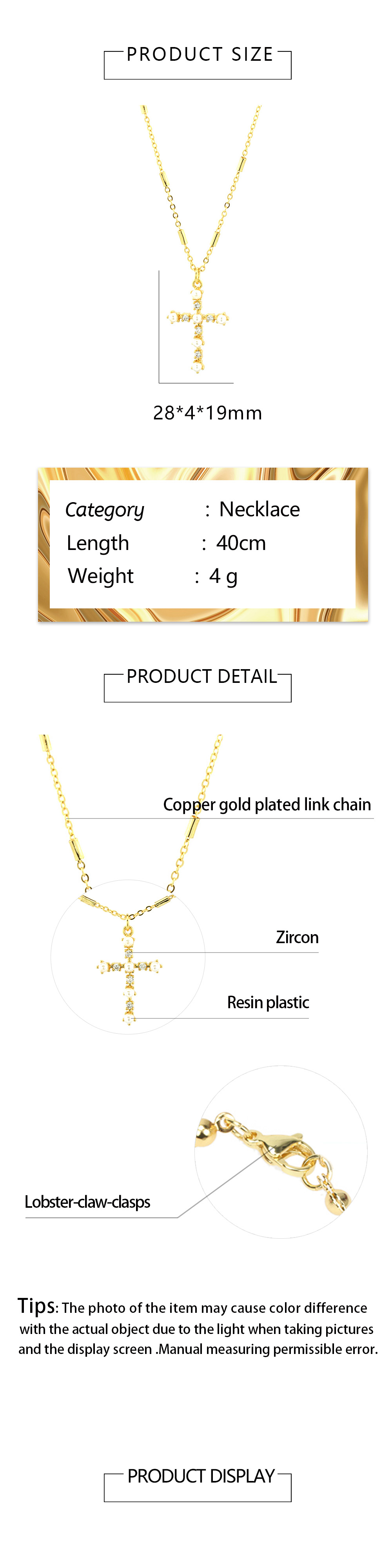 Elegant Luxurious Cross Devil's Eye Heart Shape Copper 18k Gold Plated Zircon Pendant Necklace In Bulk display picture 1