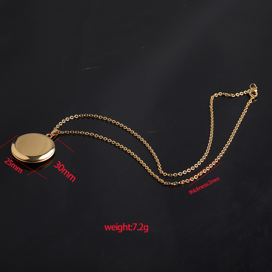 Acero Inoxidable Chapados en oro de 18k Estilo Simple Enchapado Color Sólido Ninguno Collar Colgante display picture 1