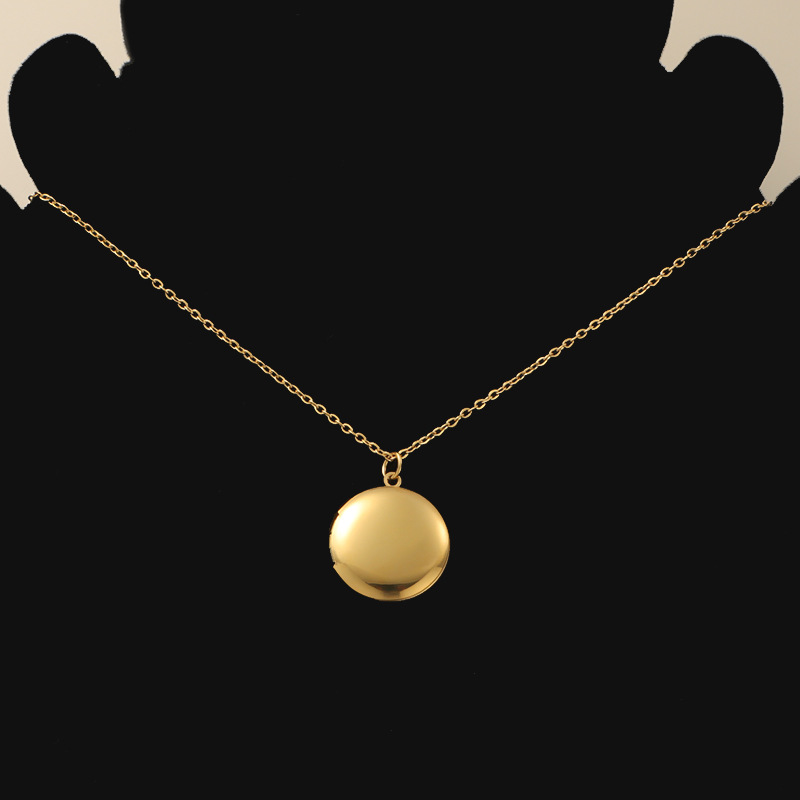 Acero Inoxidable Chapados en oro de 18k Estilo Simple Enchapado Color Sólido Ninguno Collar Colgante display picture 18