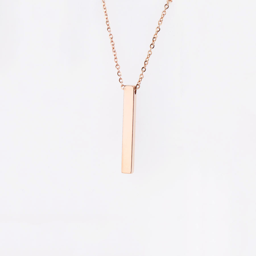 Stainless Steel 18K Gold Plated Rose Gold Plated Simple Style Plating Geometric Solid Color None Necklace display picture 6